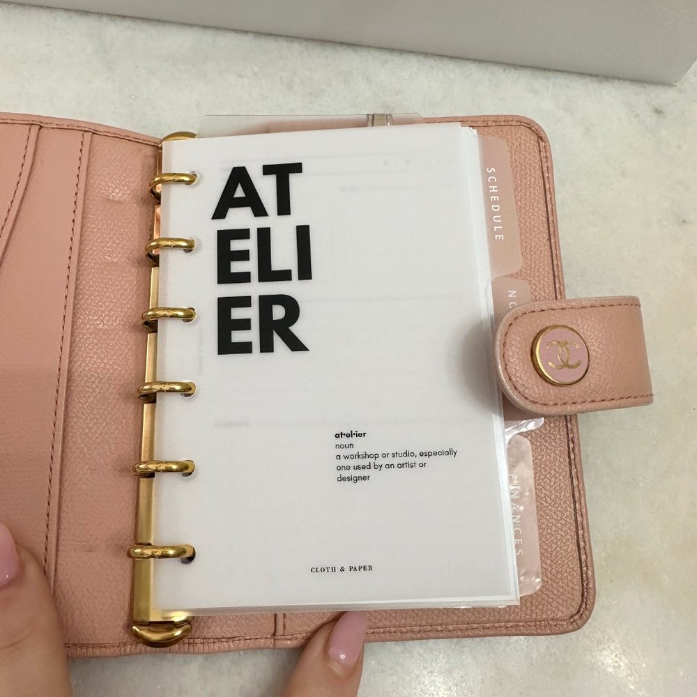 Chanel blush pink Agenda Planner Cover rings - Picture 6 of 10